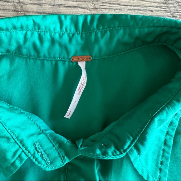 Free People Semi Sheer Long Sleeve Blouse Small - Picture 14 of 15